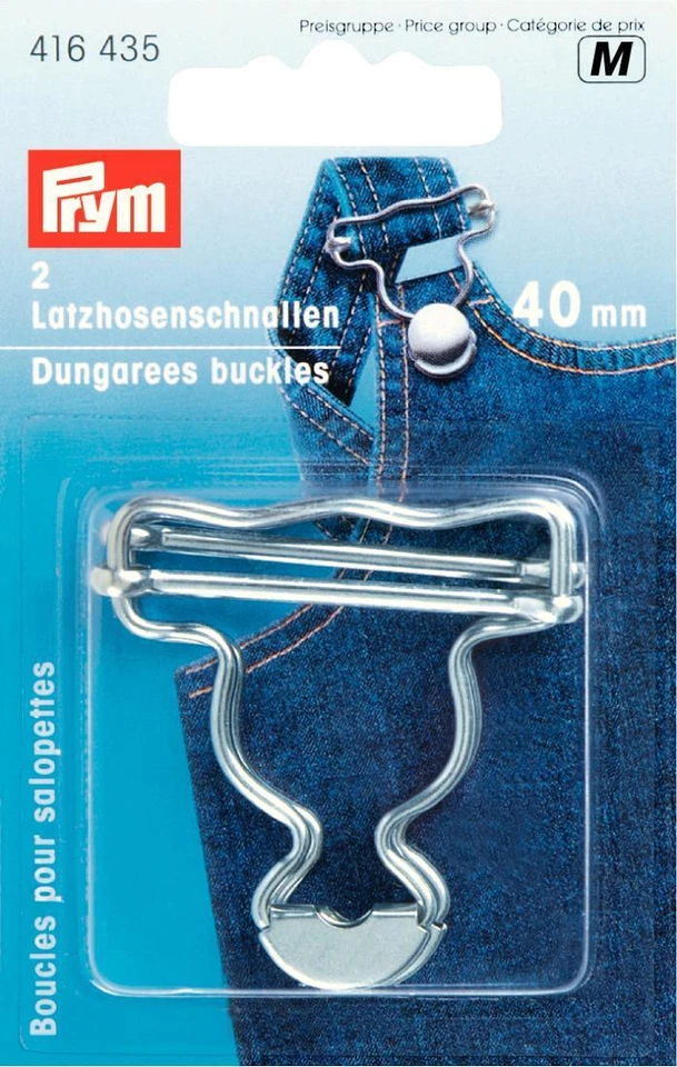 2 Latzhosenschnallen Stegbreite 40 mm Latzhose Verschluss PRYM 416435 Schnalle