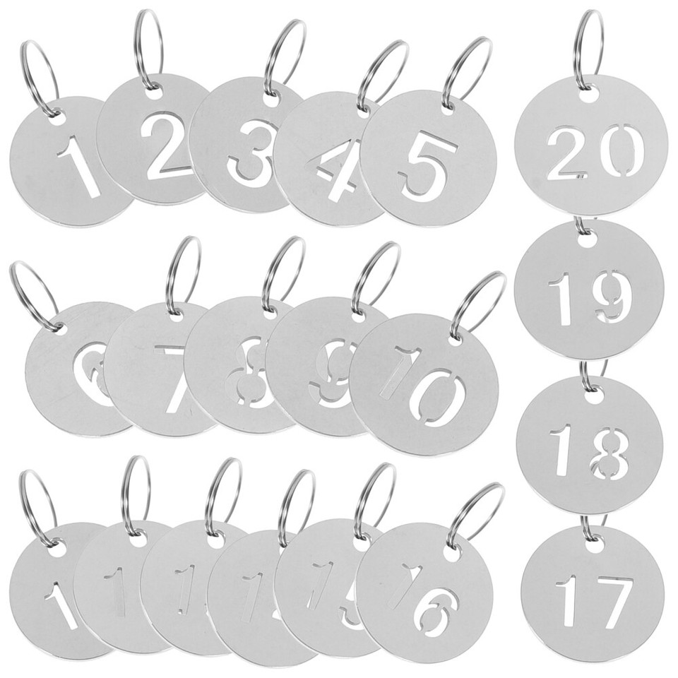 20 Pcs Suitcases Number Tags Stainless Steel Plate Outdoor Locker Man