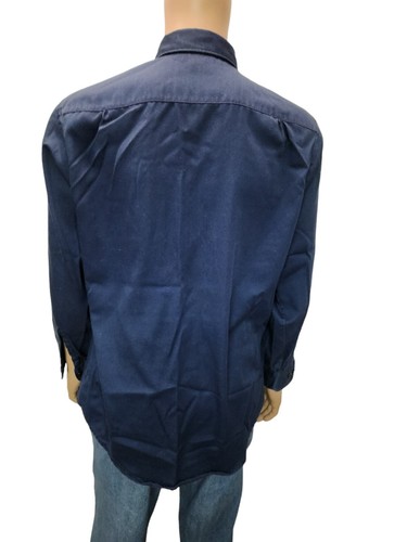 Camicia da lavoro vintage anni 70 Big Mac Penn-Prest Soil-Release blu uomo L/XL - meccanico - Foto 4 di 9
