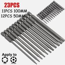 23PC Torx Bit Set Quick Change Connect Impact Driver Drill Security Tamper Proof