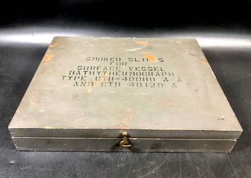 Navy WWII Smoked Slides for Surface Vessel Bathythermograph Type CTB Box - Imagen 2 de 12