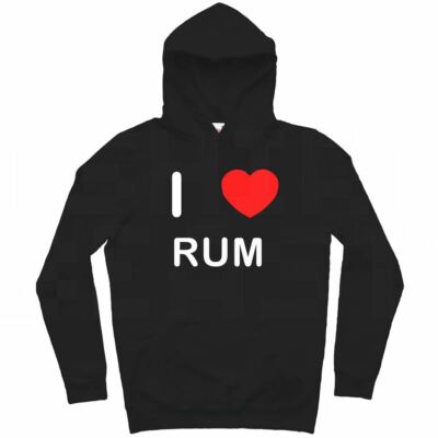 Rum I Love Hoodie Pullover Erwachsene Langarm