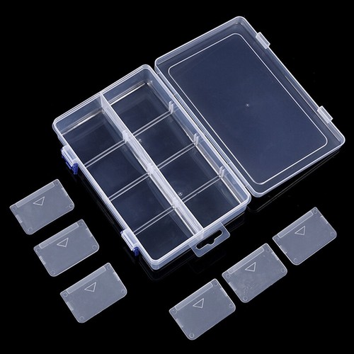 8 Grids Plastic Storage Box Screw Electronic Component Transparent Organizer - Afbeelding 4 van 11