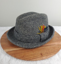 Vintage Hush Puppies Wool Brown Tweed Lined Men’s USA Made Hat Cap MEDIUM