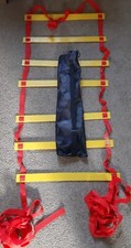 THREO Sports Training Equipment AGILITY LADDER Yellow Red 7 Rungs 49.5cm X 5M