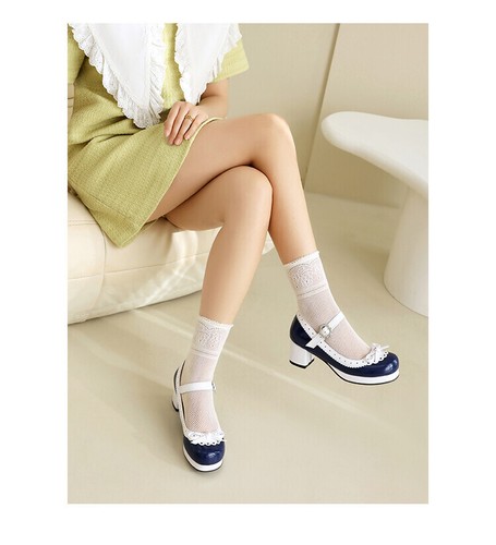 Dulces Tacones Bloque Lazo Tamaño Grande Lolita Drag Queen Disfraz LGBTQ Dama Zapatos 40-48 - Imagen 51 de 63