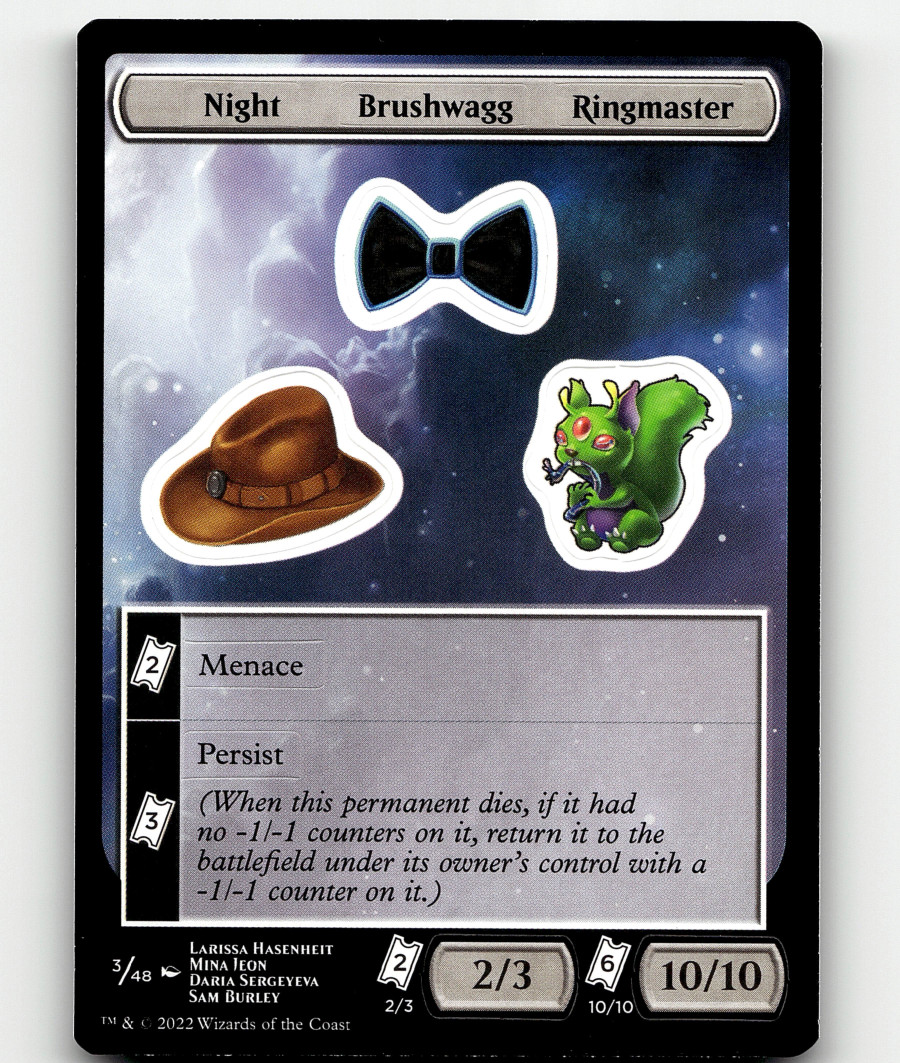 MTG Unfinity Night Brushwagg Ringmaster #3 Regular Token