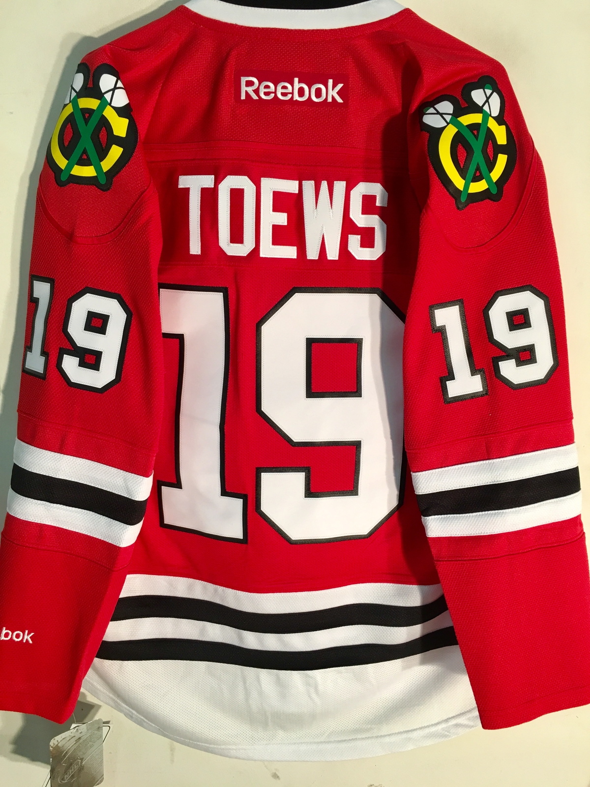 TOEWS Chicago Blackhawks Reebok Premier Home Red YOUTH Jersey