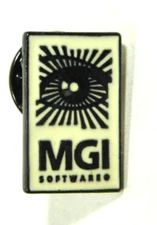 MGI Software Enamel Pin Technology Business Advertising Hat Lapel Eye