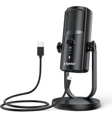 Spedal USB Microphone for PC Mac PS4  PS5, 4 Professional Pickup Patterns