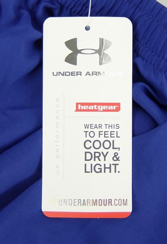 Under Armour HeatGear Semi-Fitted Running Shorts Womens XL Lined Purple Yellow - Picture 9 of 12
