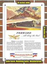 Metal Sign - 1943 Pennsylvania Railroad Serving the Nation- 10x14 inches