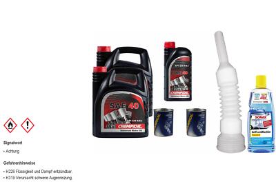 9L CHEMPIOIL Motoröl CH SAE 40 SAE 40 API CH-4/SJ  inkl. Additiv Auslaufschlauch