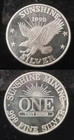 1990 Sunshine Mining American Eagle 1 Troy Oz .999 Fine Silver Round si784
