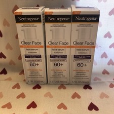 3x Neutrogena Clear Face Serum 60 Sunscreen 1.7oz Each EXP9/24