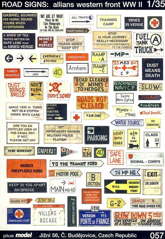 Plusmodel Señal Señales Aliado Libro Modelo Equipo de Construcción 1 :3 5