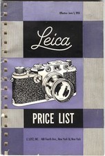 Leica Price List 1953 Original 