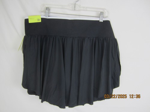 Women's All In Motion Plus Size Active Knit Seamless Skort Black 1X - Picture 2 of 13