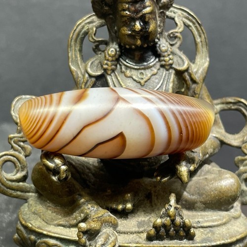 Tibetan Nepalese Himalayan Ancient agate Old Dzi Talisman Eye Beads Amulet - Picture 2 of 13