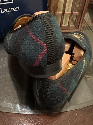 Ralph Lauren Purple Label  Collis Tartan plaid Wool Slipper Size 10D Ralph Lauren Collis Gent main image 4