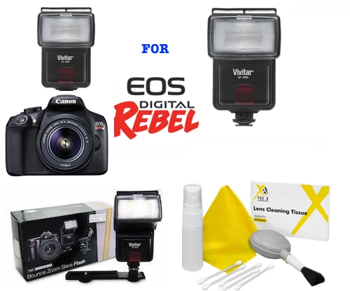 SPEEDLITE PRO FLASH +HD LED 51 LIGHT FOR CANON EOS REBEL T5 T5I T6 T7 T6I T3 SL2 - Image 2 of 4