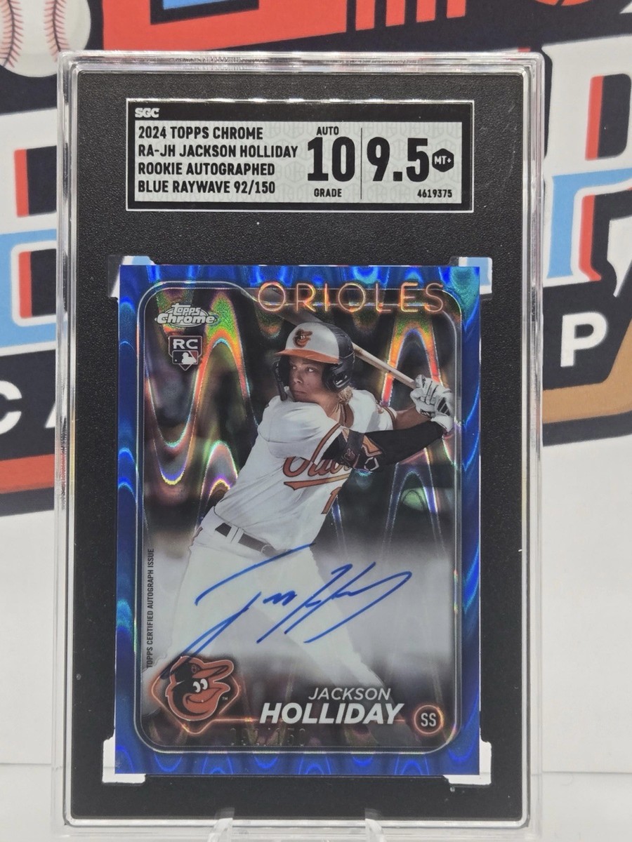 2024 Topps Chrome Jackson Holliday Rookie Auto Blue RayWave 2024 Topps Chrome Jackson Holliday Rookie Auto Blue RayWave