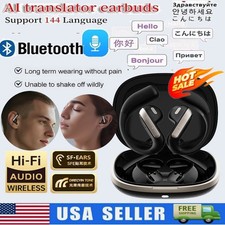 144 Language AI Translator Earbuds Smart Noise Reduction, Bluetooth Wireless