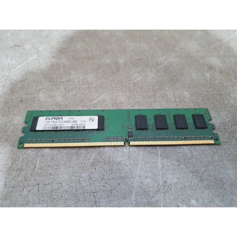 Elpida EBE10UE8AEFA-8G-E Memory Module 1GB 800Mhz DDR2 RAM PC2-6400U 240-Pins - Image 4 of 4