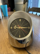 VTG Mid Century Jefferson Electric 500 Bullet Clock Space Age Atomic WORKING