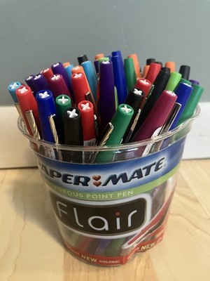 (48-Ct) Paper Mate Point Guard Flair Felt Tip Pen Bulk Tub