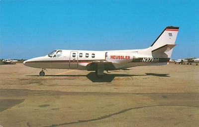 alte AK Heussler Air Service Cessna 500 Citation ungelaufen Ansichtskarte G3732b