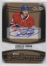 2015 Upper Deck Fleer Showcase Hot Prospects Autos 42/299 Charles Hudon Auto 2u9