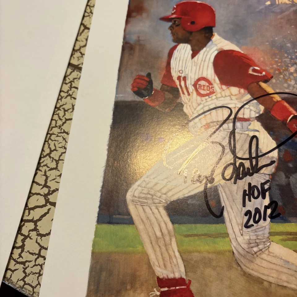 Barry Larkin autografado 8,5 X 11 SGA impressão de aposentadoria vermelhos JSA autógrafo raro - Imagem 4 de 4