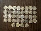 Lot of 36 Roosevelt 90% Silver Dimes 1946 - 1964 10 Cent President FDR Coins