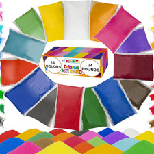 15 Color Sand Art Set - 24 Lbs Non-Toxic Colored Sands for Kids Crafts