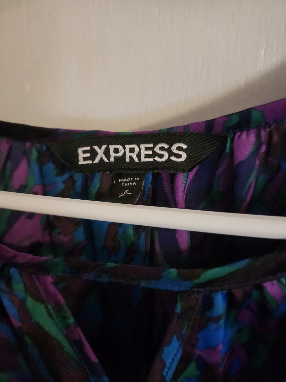 Express Small Blouse Multicolor Partially Exposed… - image 3