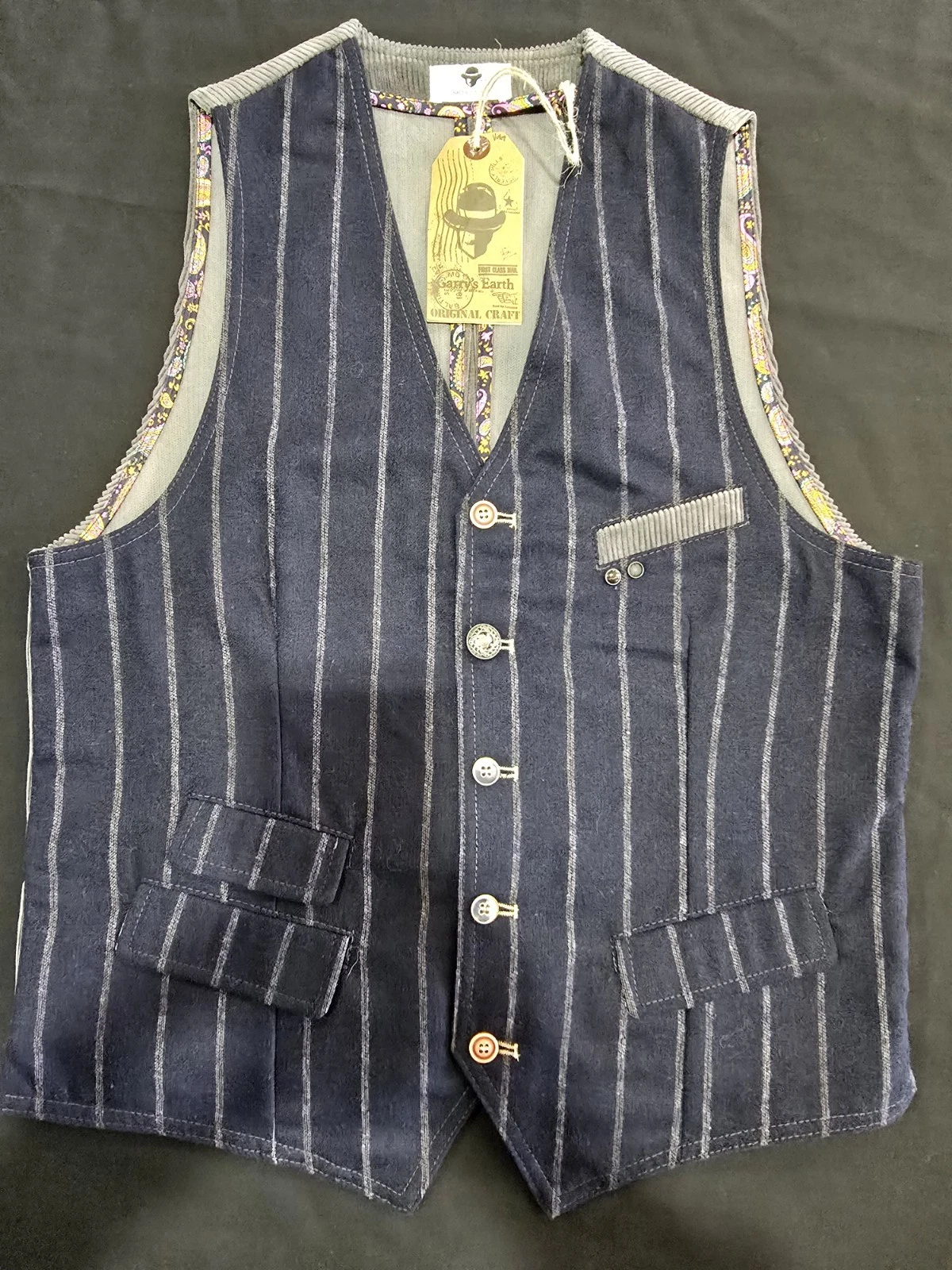 Garry's Earth Vest Handcrafted Made In Italy Size M Cod.21 image 1
