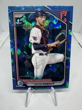 JACOB COZART 2024 BOWMAN CHROME DRAFT 1ST SAPPHIRE CLEVELAND GUARDIANS BDC-30