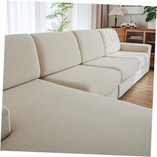 Couch Cushion Covers, Comfort Soft Magic Sofa Covers 1 Seat Cover M Ivory