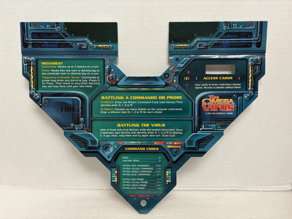 Código de comando de repuesto y conector de plástico para juego de mesa Omega Virus. Foto 3 de 4