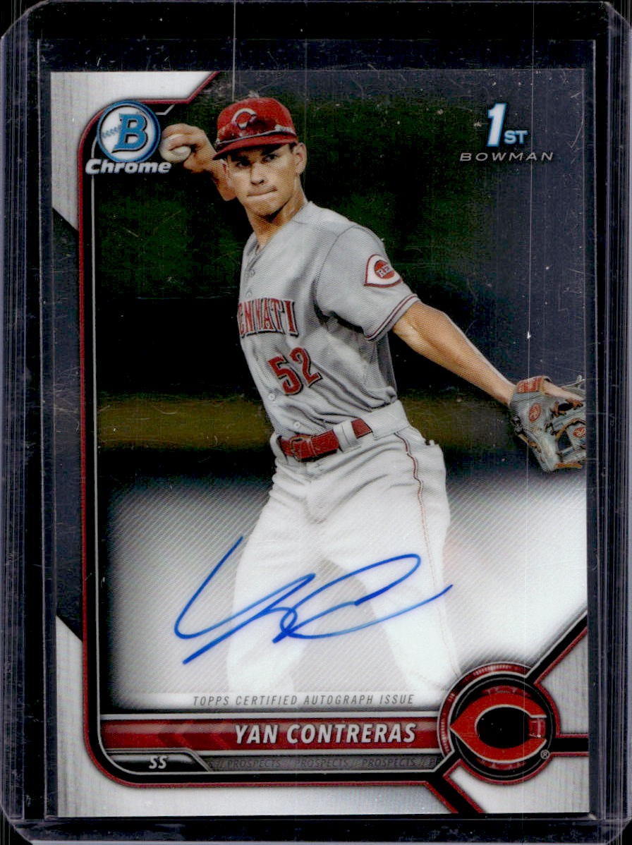 Yan Contreras 2022 Bowman Chrome #CPA-YC 1st Prospect Auto