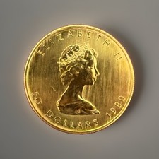 1980 $50 Gold Canadian Maple Leaf .999 1 oz Brilliant Uncirculated 4349.00 per troy oz