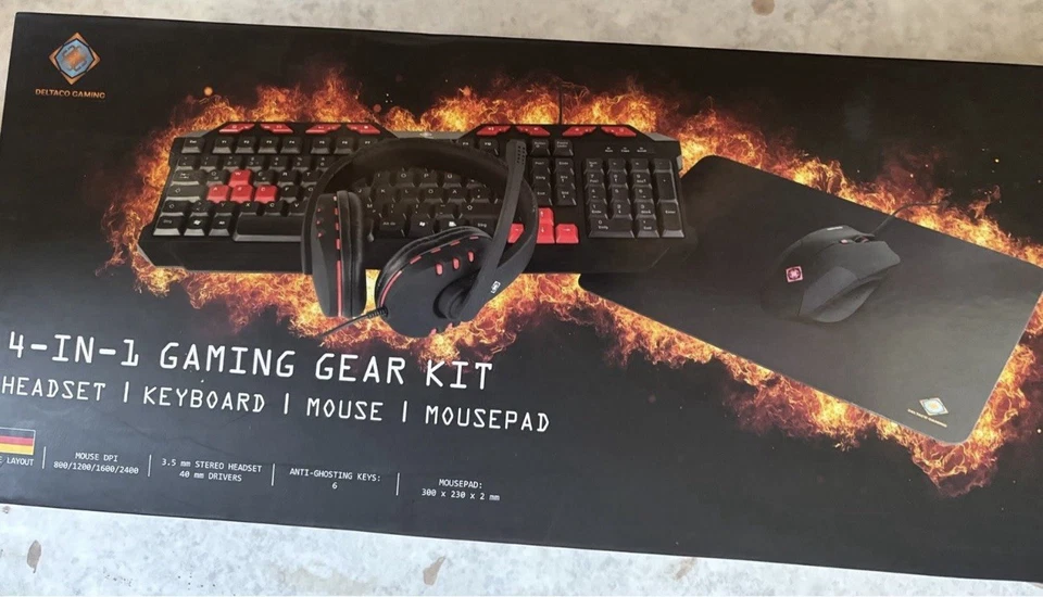 4 in 1 Gaming Kit - Maus, Tastatur, Headset und Mauspad !!