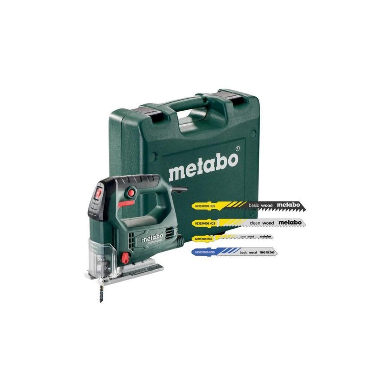 Metabo Vert/Gris/Noir Scie Sauteuse 450W Steb 65 Quick Set + Coffret + Accessoires - 690920000 - Image 2