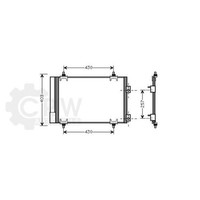 AVA Quality Cooling Kondensator Klimaanlage Mit Trockner FüR Peugeot 307 3A/C