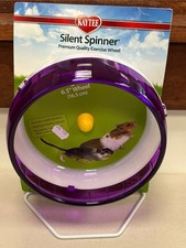 Kaytee Purple & White Small Animal Silent Spinner Premium Quality Exercise Wheel