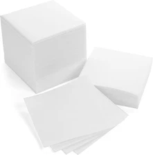 Cocktail Napkins-Disposable Beverage/Bar Napkins-White Linen-Like Square Napkins