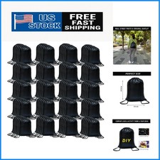 Durable Drawstring Bags 100-Pack - Lightweight, Adjustable,  Machine Washable