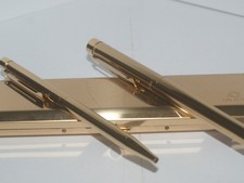 SHEAFFER TARGA 1020 IMPERIAL BRASS FOUNTAIN PEN AND BALLPOINT SET