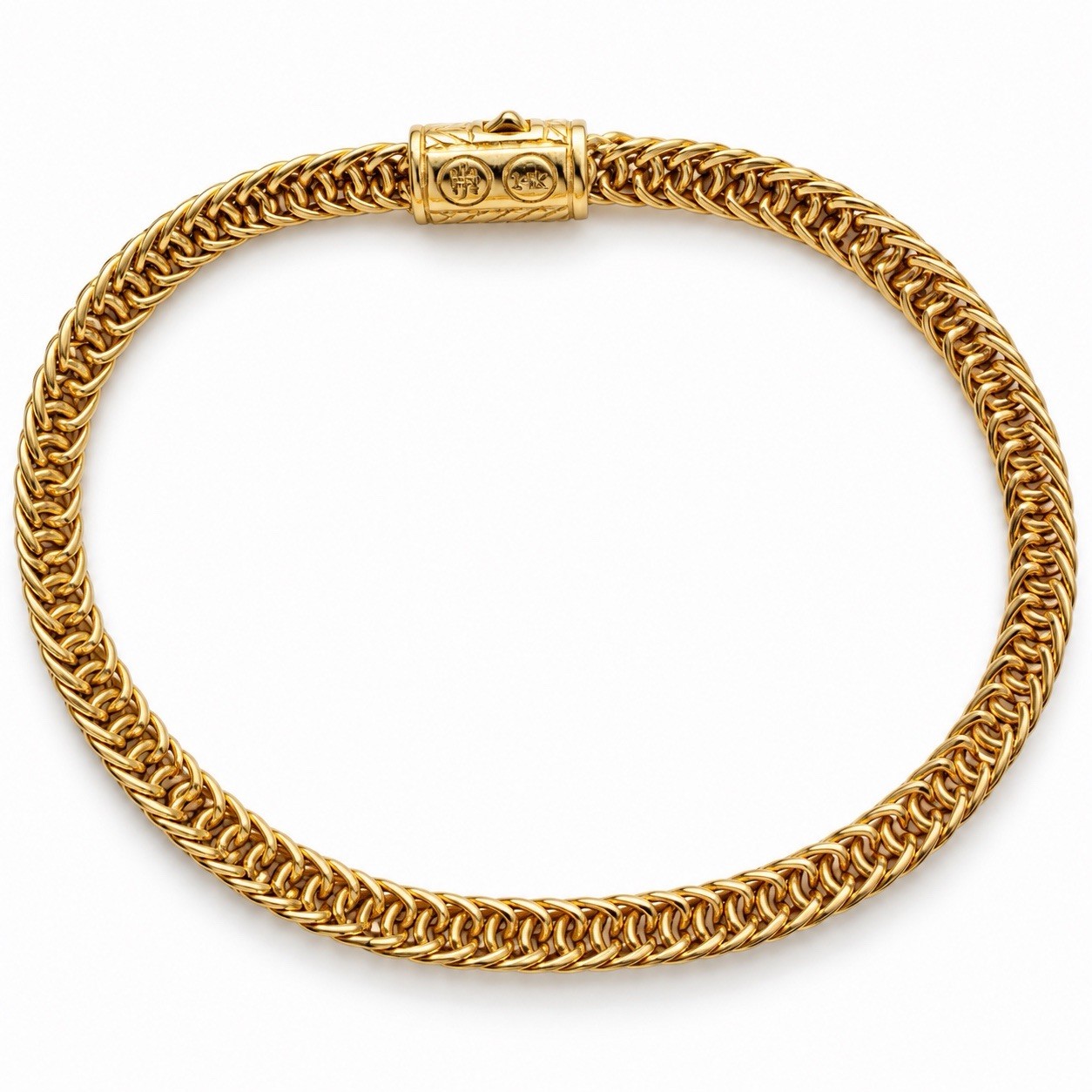John Hardy 14k Yellow Gold Icon Chevron Bracelet (4.5mm - fits 6.75-7.25inch)